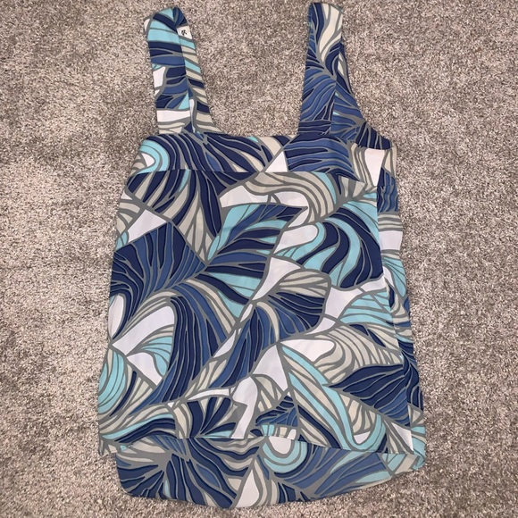 Banana Republic Blue & Gray Buttoned Blouse size 2 - Picture 9 of 9